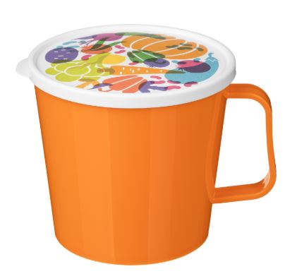 Контейнер-кружка  750мл с декором (микс1)